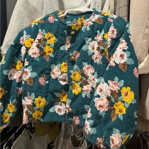 Janie and Jack floral corduroy jacket